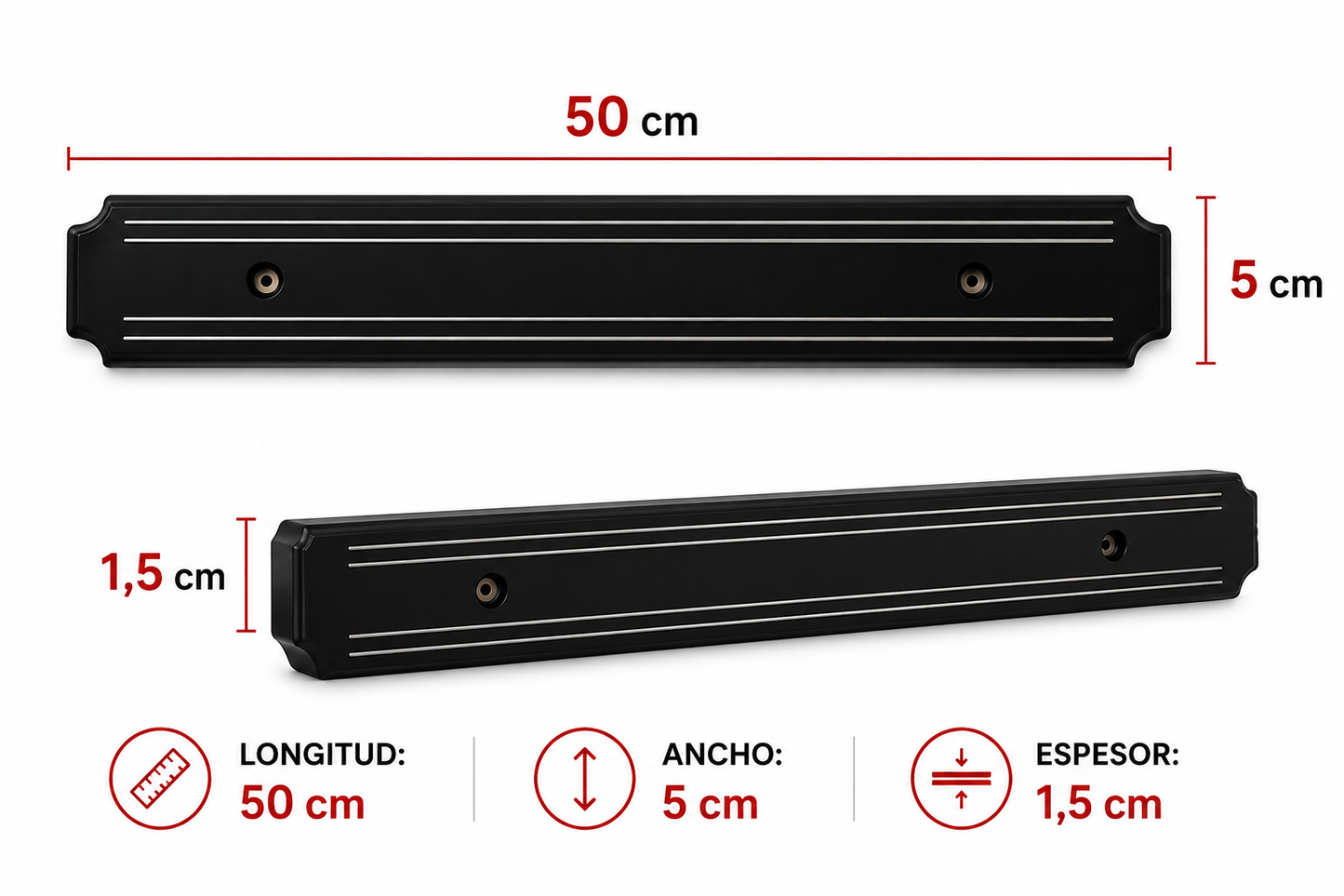 SOPORTE MAGNÉTICO PARA CUCHILLOS