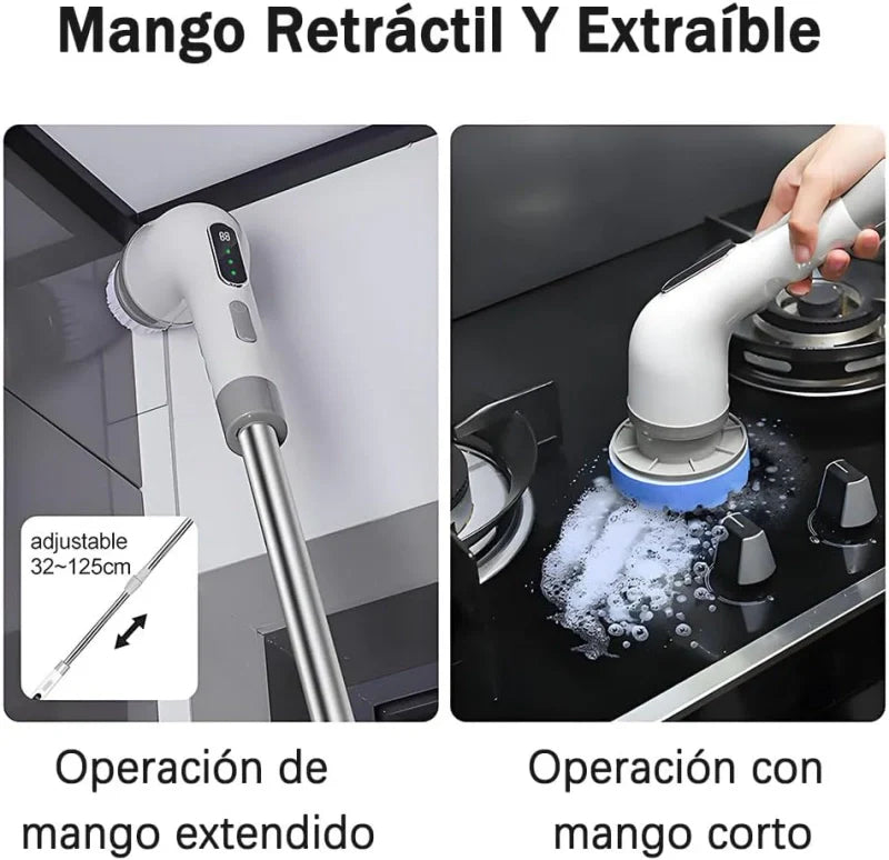 CEPILLO DE LIMPIEZA 9 EN 1 MULTIUSOS ELECTRICO 🫧