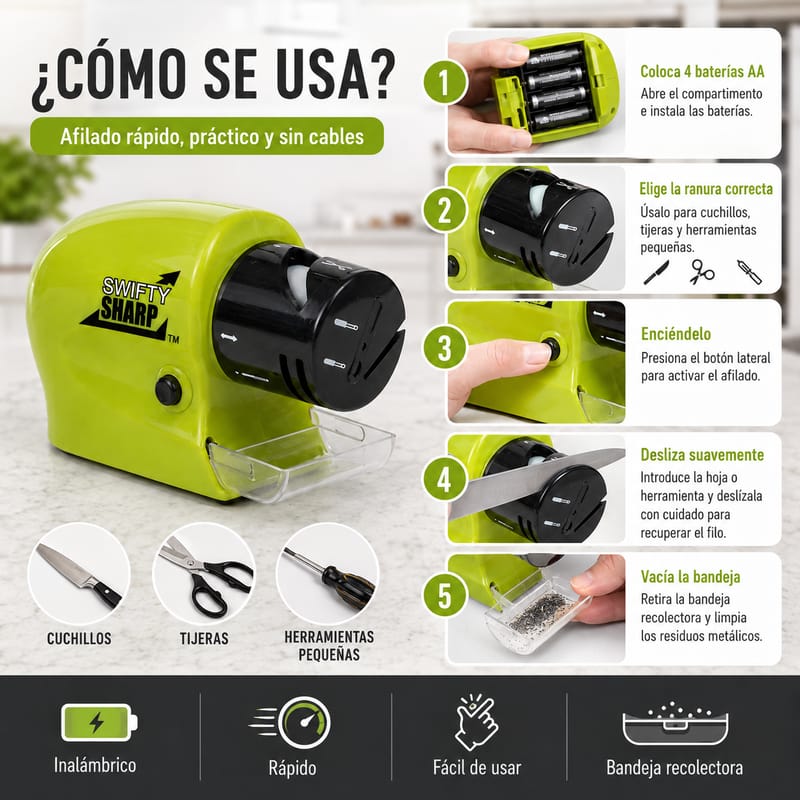 Afilador Eléctrico Inalámbrico