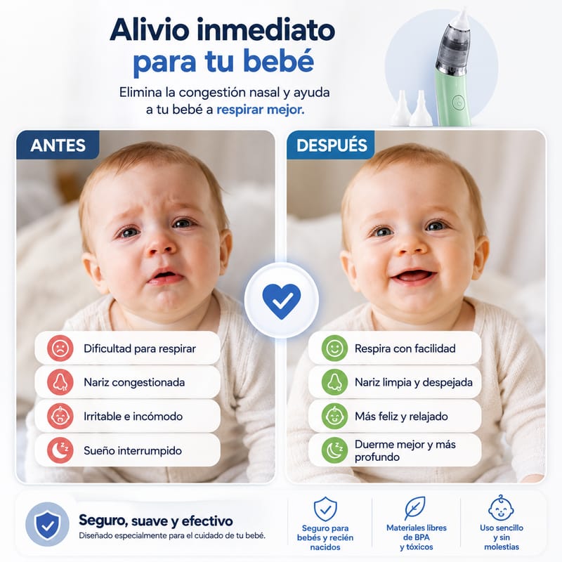 Aspirador nasal eléctrico para bebés