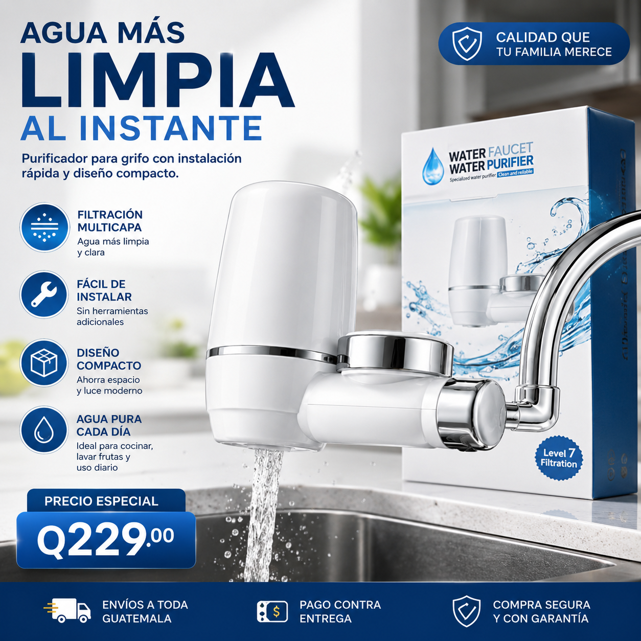 Purificador Moderno para grifo