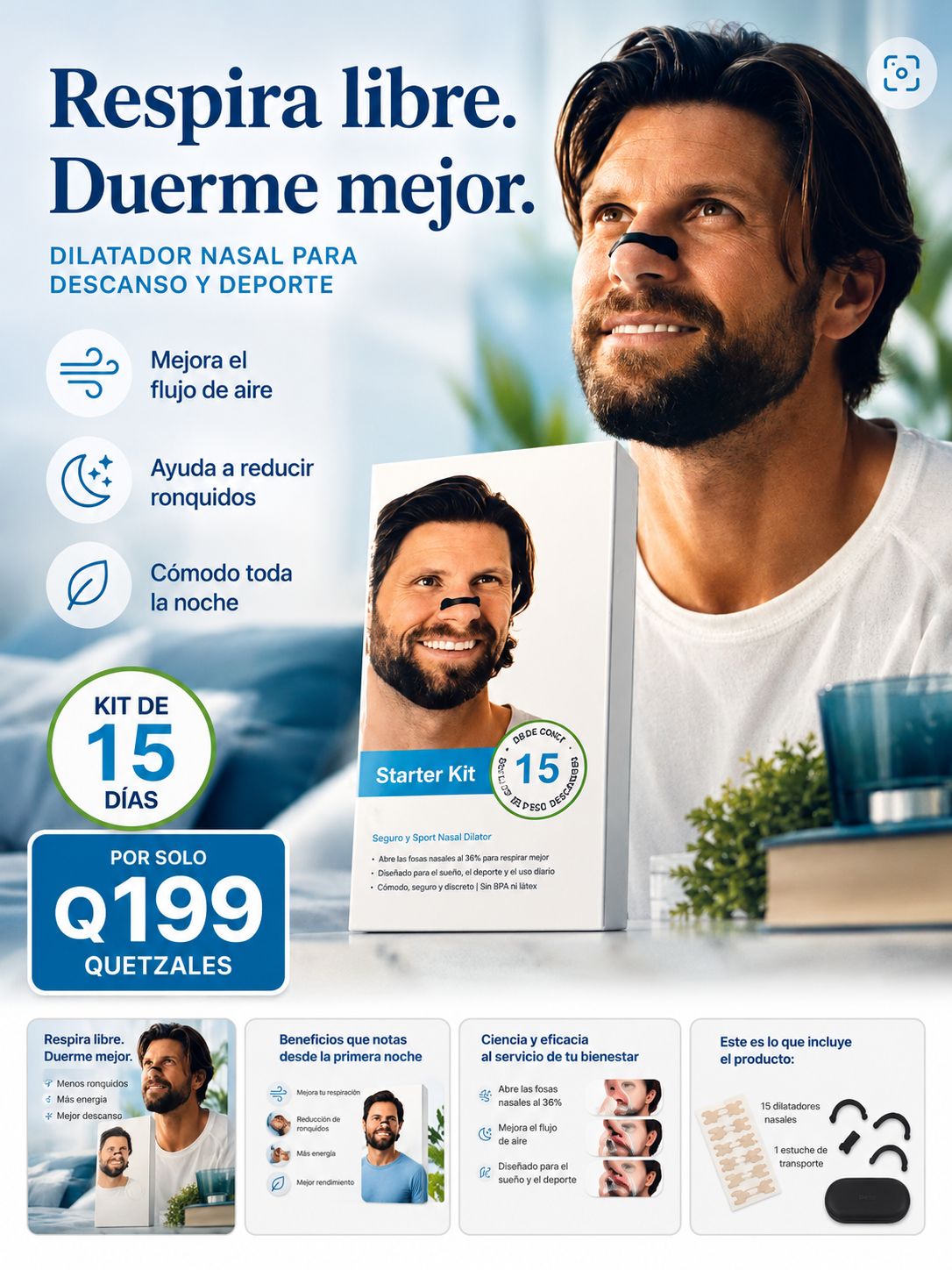 Dilatador Nasal Magnético | Respira mejor desde la primera noche