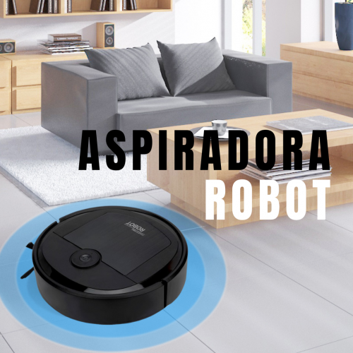Aspiradora Robot Inteligente Negro— Limpia Solo Mientras Tú Descansas