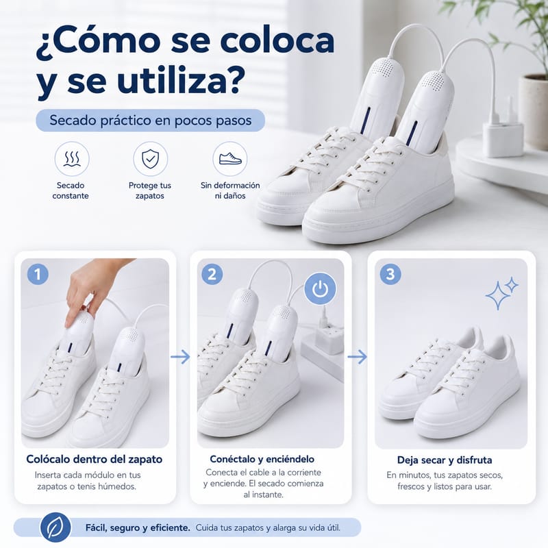 Secador eléctrico portátil para zapatos