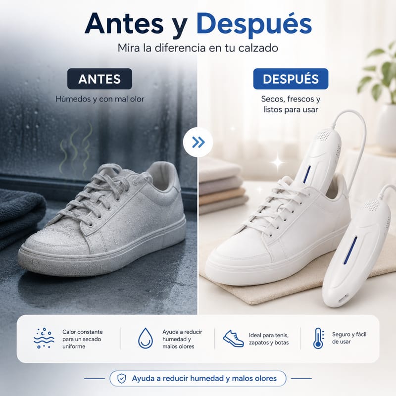Secador eléctrico portátil para zapatos